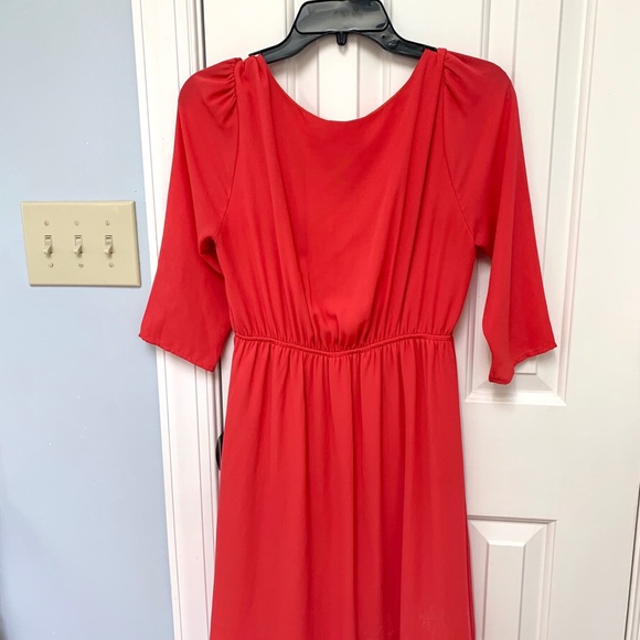 Francesca’s Alya Coral Fit and Flare Dress - Picture 2 of 3